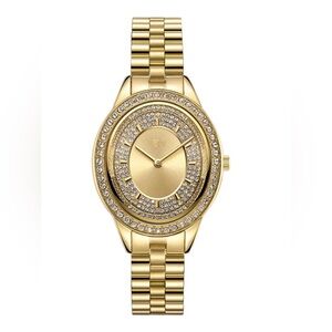 JBW Bellini Quartz Diamond Crystal Gold Dial Ladies Watch